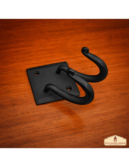 Double spiral wrought iron support...