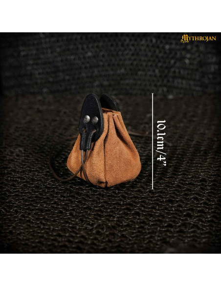 Medieval brown and black leather bag... Medieval brown and black leather bag...