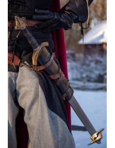 LARP sword baldric, synthetic leather 2