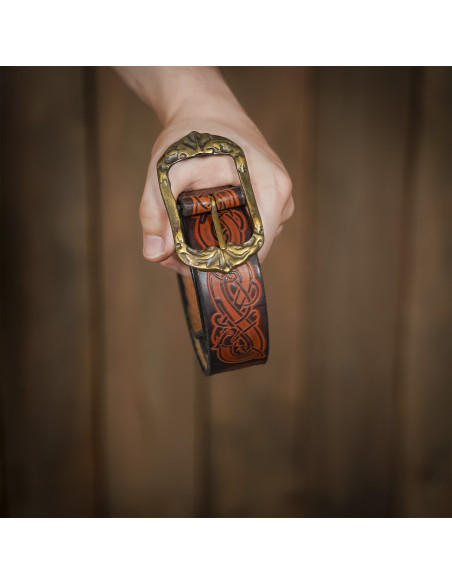 Medieval buckle in antique brass...