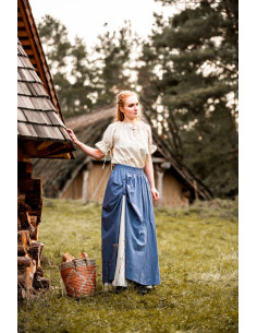 Medieval short sleeve blouse Verena model, natural white 2