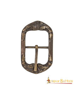Set of 3 medieval buckles in antique brass fantasy... 2