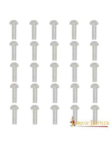 Pack of 25 mushroom head steel rivets...