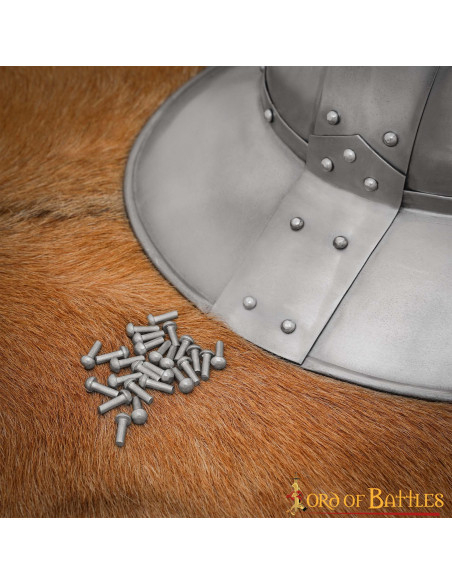 Pack of 25 mushroom head steel rivets...