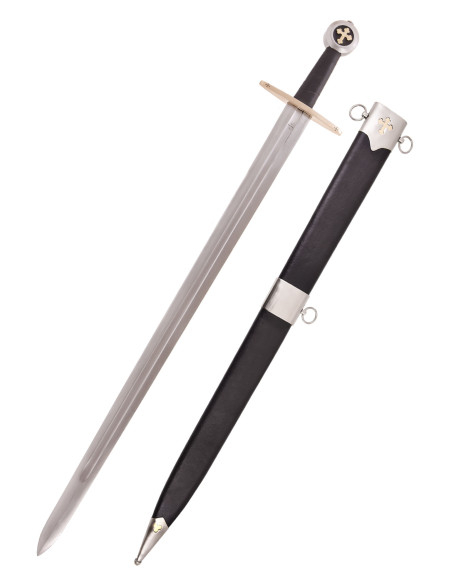Knights Templar sword with scabbard