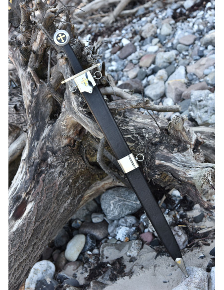 Knights Templar sword with scabbard