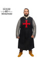 Medieval tabard crusaders, black color