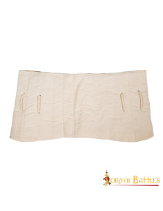 Medieval padded belt Lendenier model, ecru color