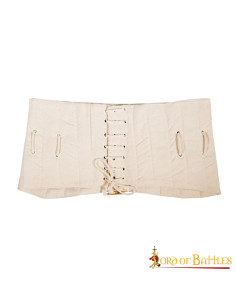 Medieval padded belt Lendenier model, ecru color 2