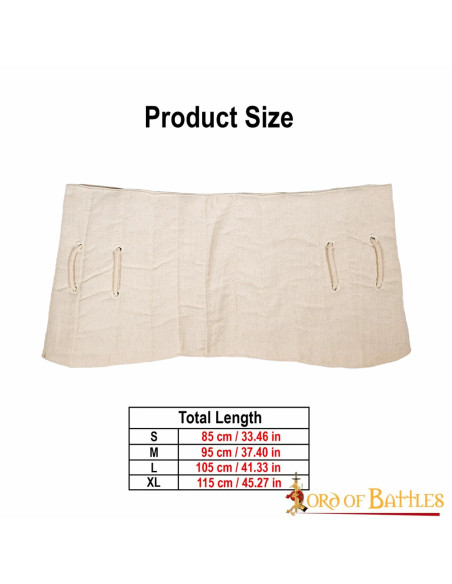 Medieval padded belt Lendenier model,...