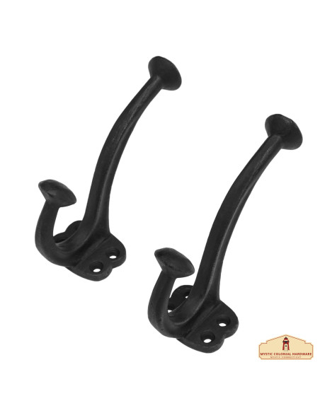 Set of 2 Cast Iron Wall Hooks,...