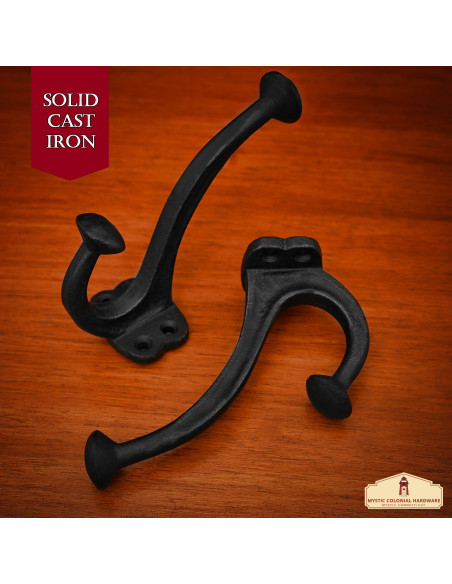 Set of 2 Cast Iron Wall Hooks,...