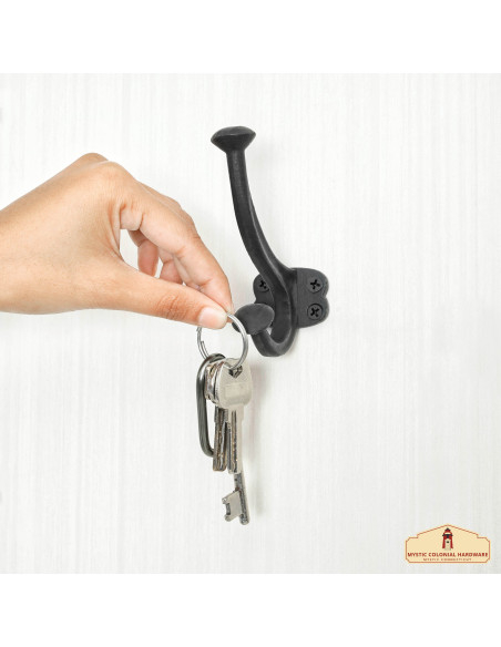 Set of 2 Cast Iron Wall Hooks,...