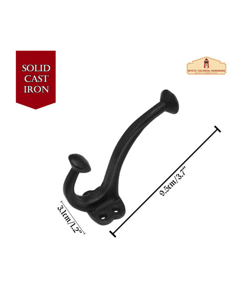 Set of 2 Cast Iron Wall Hooks,...