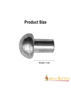 Pack of 100 mushroom head steel rivets for armor 2