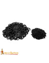 Flat chain mail rings with rivets, blackened finish (9 mm.)