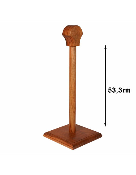 Wooden support for hanging helmets...