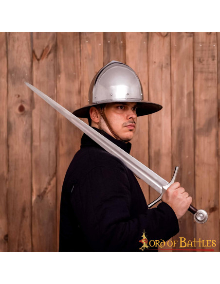 Medieval Kettle helmet in steel,...