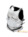 Medieval Gothic cuirass in steel, polished finish.