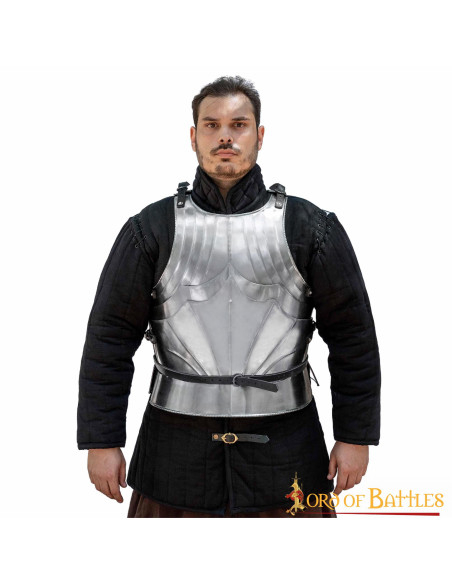 Medieval Gothic cuirass in steel,...
