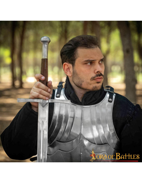 Medieval Gothic cuirass in steel,...