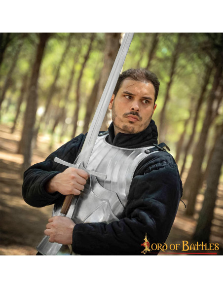 Medieval Gothic cuirass in steel,...