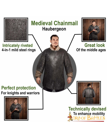 Mild steel chain mail, flat and...