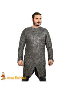 Stainless steel chain mail, riveted and riveted flat ring...