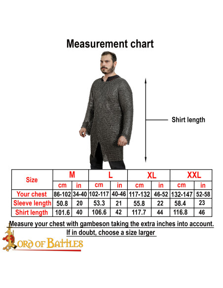 Stainless steel chain mail, riveted...