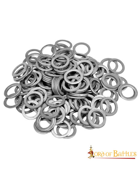 Polished Steel Solid Flat Rings, 9mm Polished Steel Solid Flat Rings, 9mm