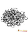 Polished Steel Solid Flat Rings, 9mm