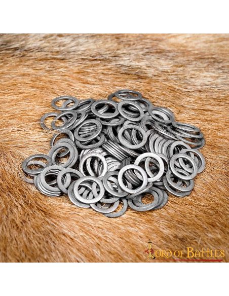 Polished Steel Solid Flat Rings, 9mm Polished Steel Solid Flat Rings, 9mm