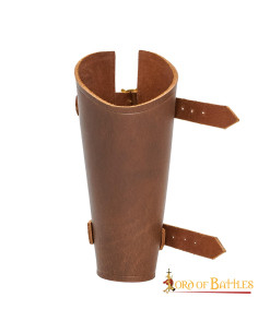 Medieval leather bracelet for archer, right hand