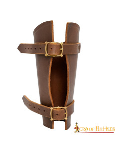 Medieval leather bracelet for archer, right hand 2