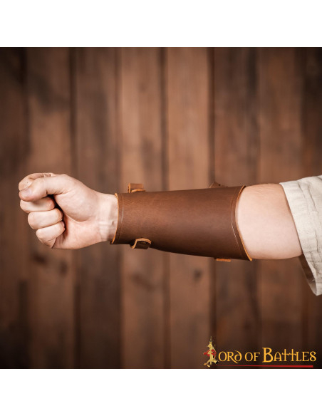 Medieval leather bracelet for archer,...