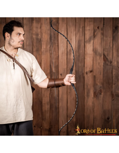 Medieval leather bracelet for archer,...