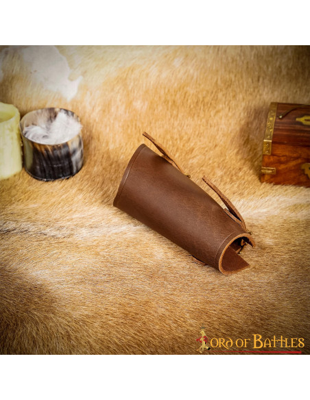 Medieval leather bracelet for archer,...