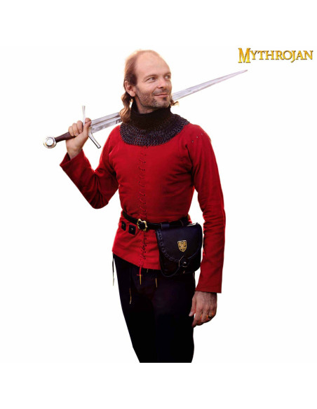 Men's Medieval Lace-Up Jacket in Red
