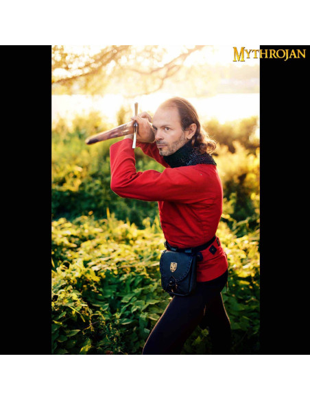 Men's Medieval Lace-Up Jacket in Red