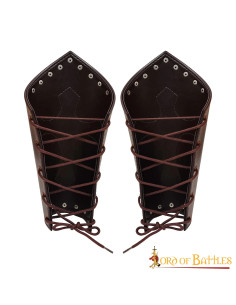 Medieval leather bracers symbol of the Holy Cross 2
