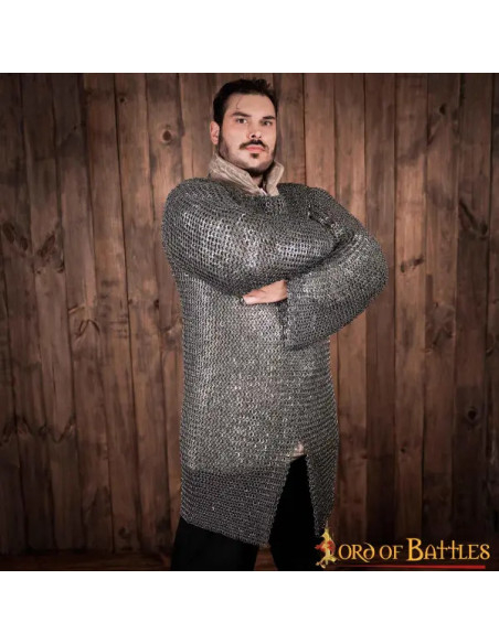 Chainmail riveted flat rings 9 mm.