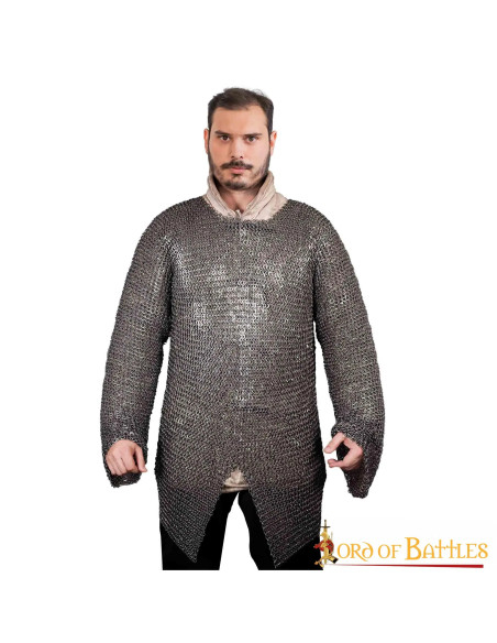 Chainmail riveted flat rings 9 mm.