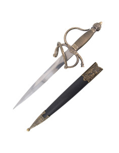 Colada del Cid medieval dagger with sheath, bronze finish