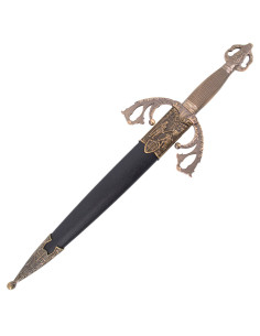 Tizona del Cid medieval dagger with sheath, bronze finish 2