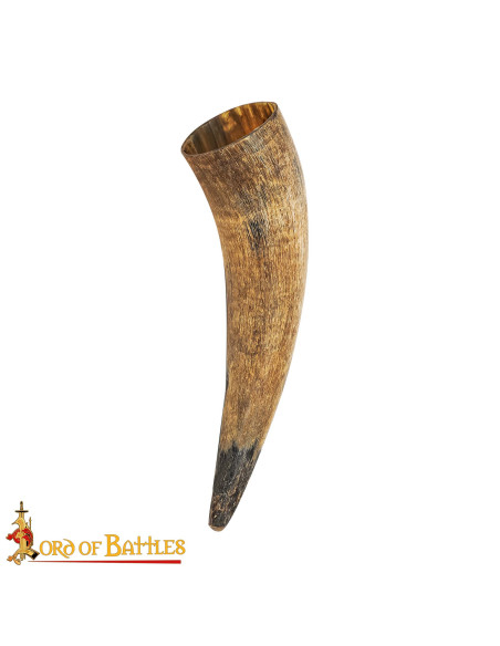 Medieval ox drinking horn made by hand