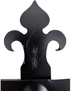 Medieval wrought iron hanger with 3 hooks (60x18 cms.) -... 2