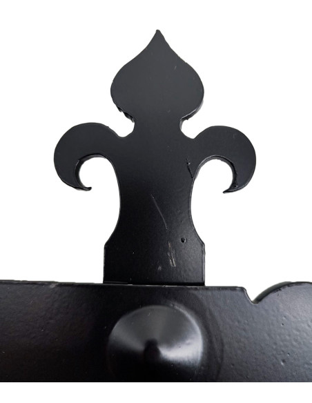 Medieval wrought iron hanger with 3...