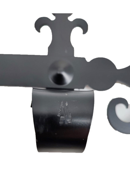 Medieval wrought iron hanger with 3...