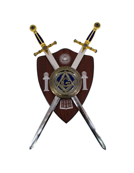 Masonic Panoply with 2 swords and...