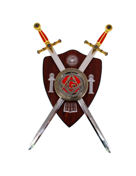 Masonic Panoply with 2 swords and...